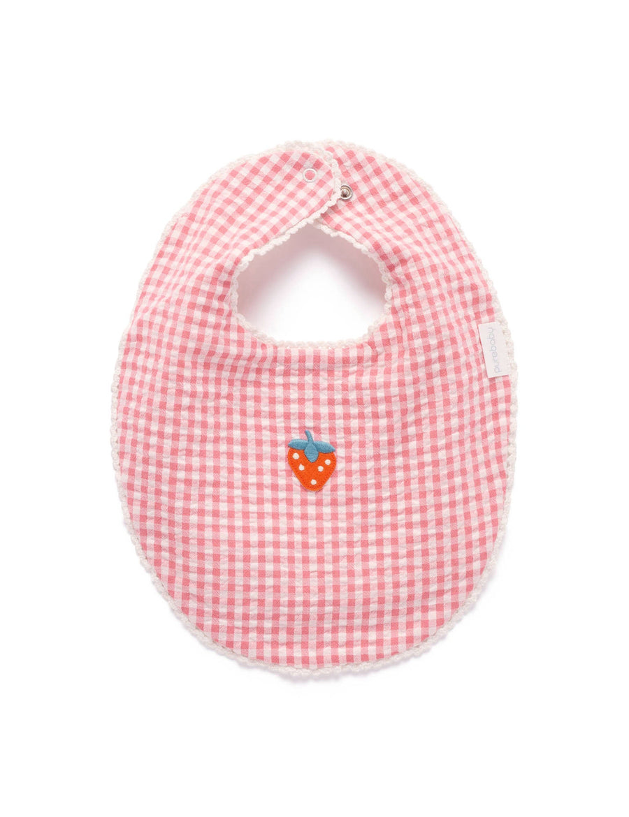 Purebaby Organic Cotton Gingham Bib
