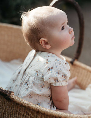 Purebaby Organic Cotton Garden Floral Romper