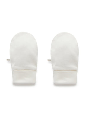 Purebaby Organic Cotton Mittens Vanilla