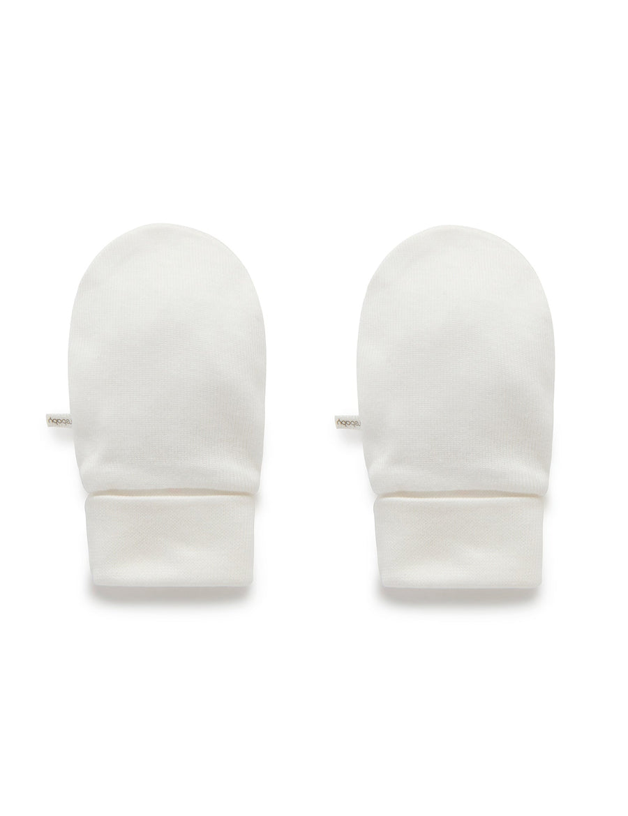 Purebaby Organic Cotton Mittens Vanilla