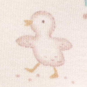Purebaby Organic Cotton Goose Printed Zip Growsuit