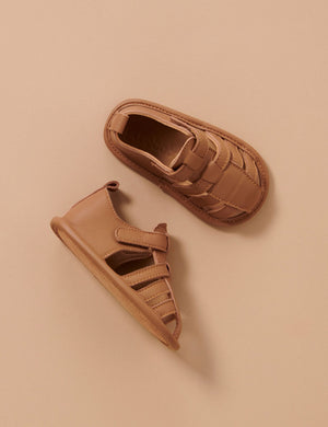 Purebaby Leather Sandals in tan
