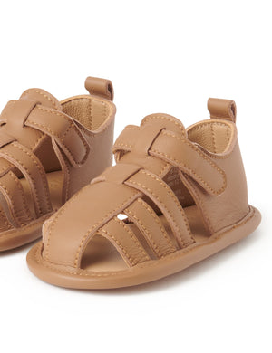 Purebaby Leather Sandals in tan