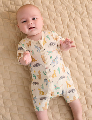 Purebaby 2 Pack Short Growsuit in Fiesta Heads Print - official product photo 2