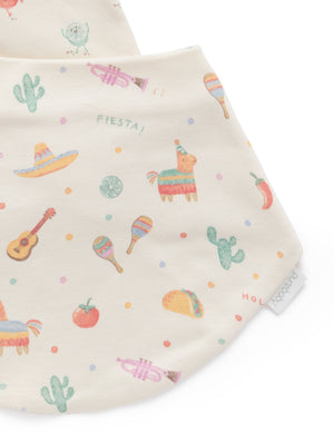 Purebaby 2 Pack Dribble Bib - Pinata Print detail