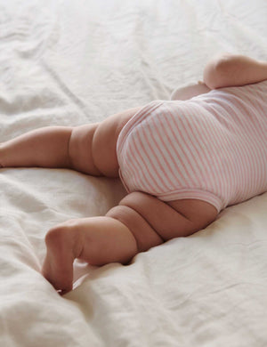 Purebaby 2 Pack Rib Bodysuit in Pale Pink