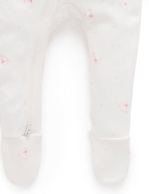 Purebaby 2 Pack Zip Growsuit in Pale Pink Bear Pack - official product photo 5