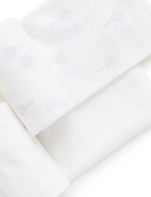 Purebaby 2 Pack Muslin Wrap - Pale Pink Tree