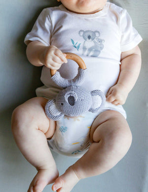 Purebaby Koala Friends 3 Piece Gift Pack worn