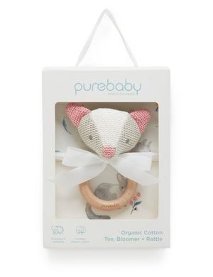 Purebaby Possum Friends 3 Piece Gift Pack in its Purebaby gift box