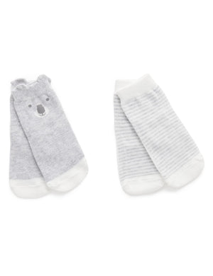 Purebaby 2 Pack Koala Socks
