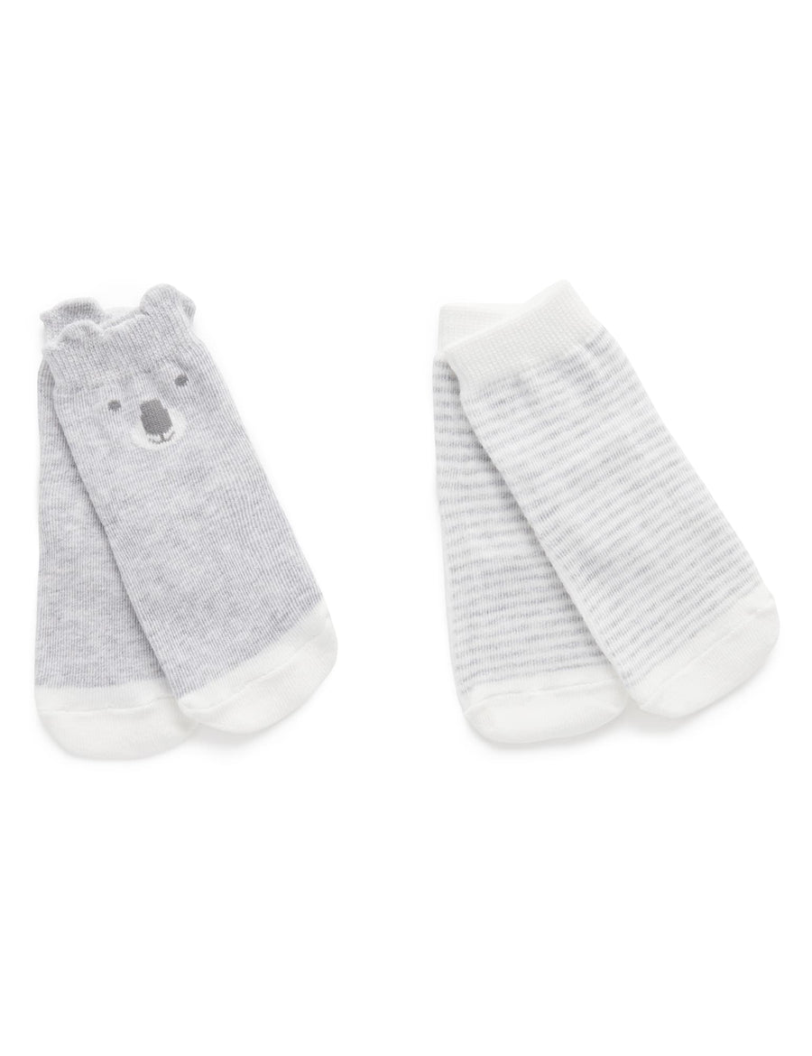 Purebaby 2 Pack Koala Socks