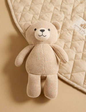 Purebaby Knitted Bear Toy - Camel