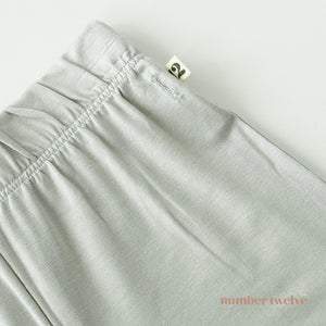 Number Twelve Bamboo Pyjamas Stone, fabric detail