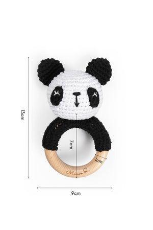 Maison Q Delightful Panda Crocheted Baby Rattle