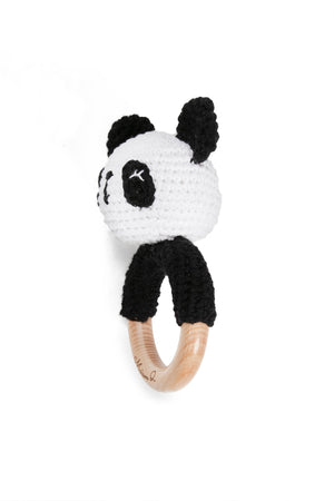 Maison Q Delightful Panda Crocheted Baby Rattle