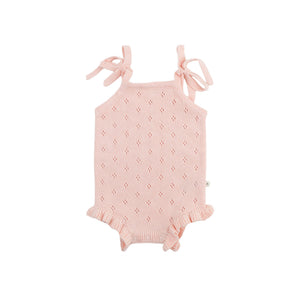 KAYS + KINS Pointelle Knit Romper