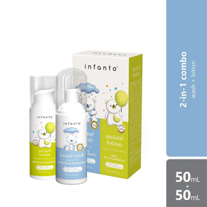 Infanto 2 In 1 Combo - Infanto Foame Wash 50Ml + Moiste Lotion 50Ml