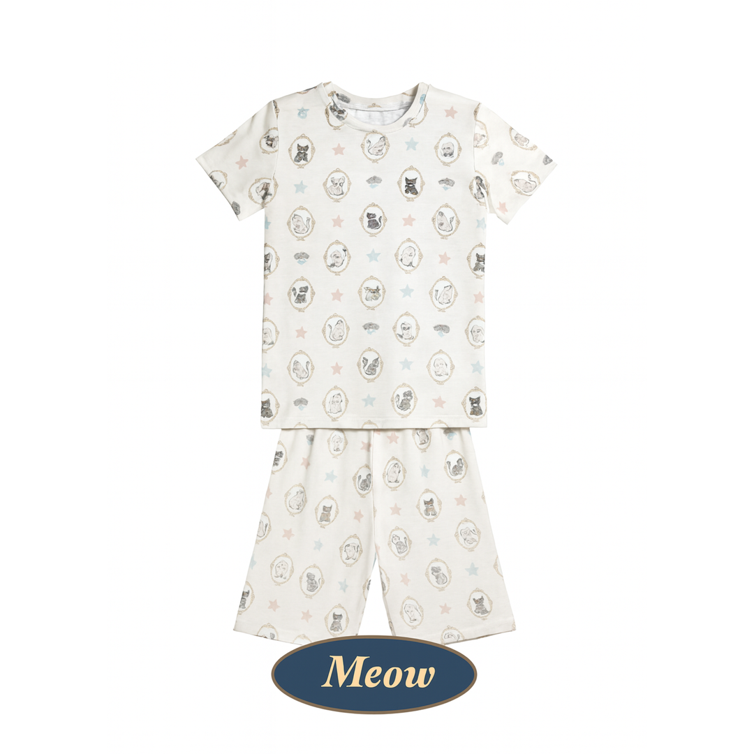 Koobicles Tencel Paws And Whiskers In Meow Basic Kid Set