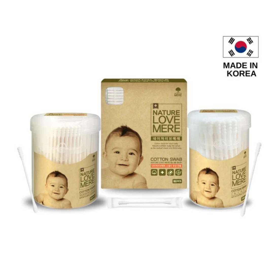 Nature Love Mere Cotton Swab For Newborn (Portable) - 80PCS