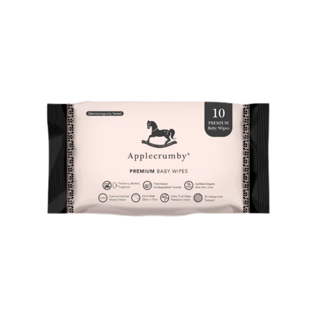 Applecrumby Extra Thick Honey Baby Wipes 10S