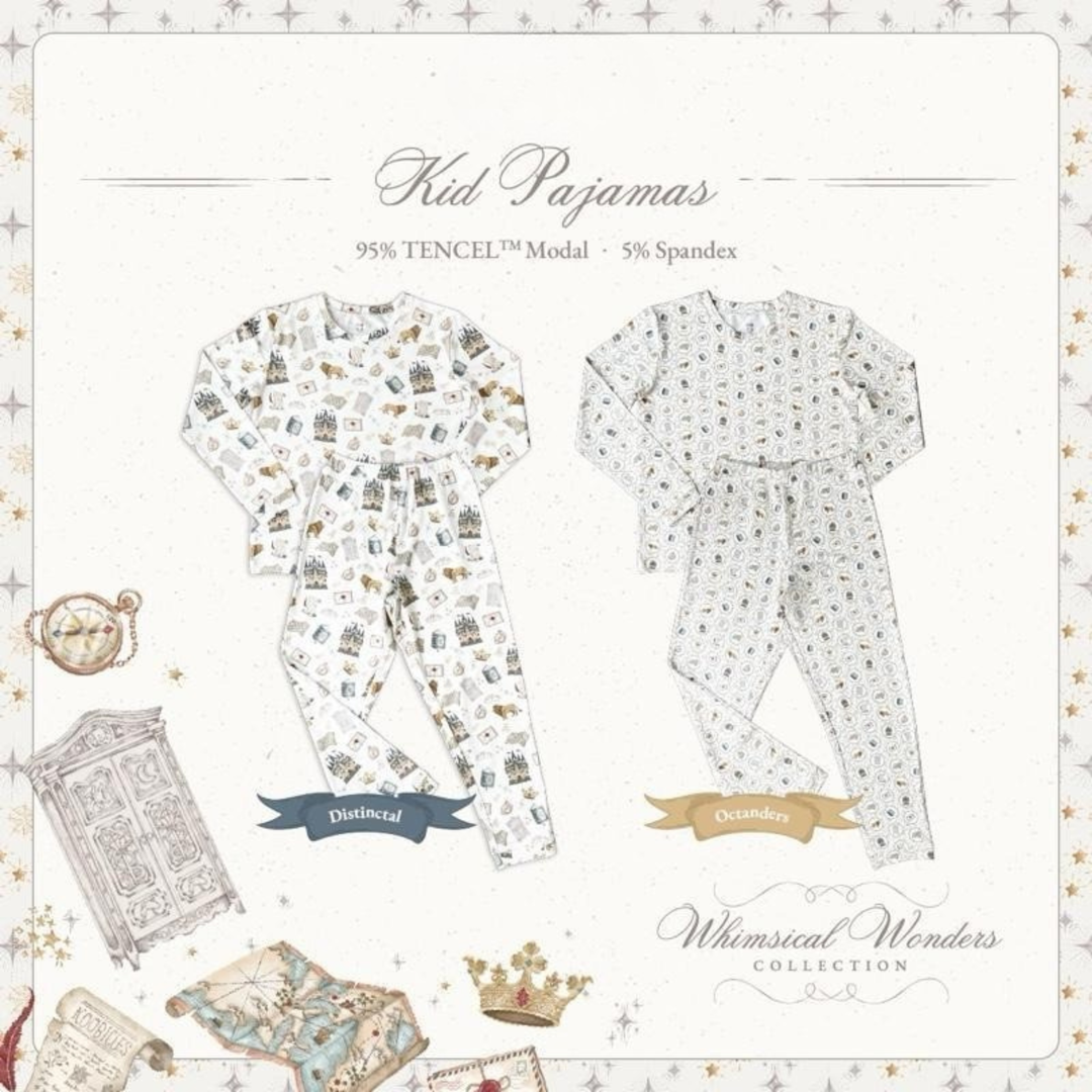 Koobicles Tencel Whimsical Wonders In Octanders Kid Pajamas