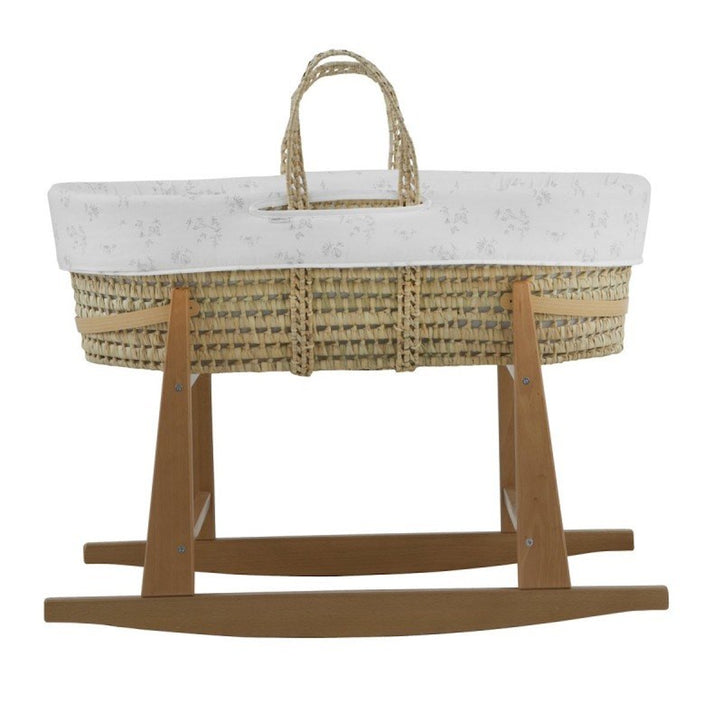 Cambrass Quilted Basket + Natural Wooden Stand - Merlo Ecru/Natural
