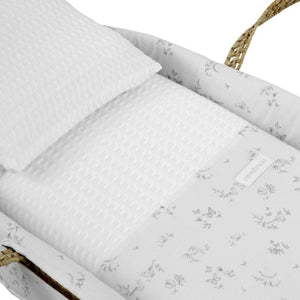 Cambrass Quilted Basket + Natural Wooden Stand - Merlo Ecru/Natural