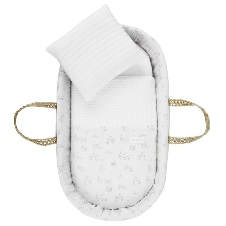 Cambrass Quilted Basket + Natural Wooden Stand - Merlo Ecru/Natural