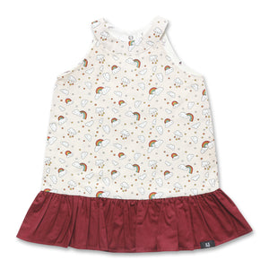 Maison Q Qingzhao Reversible Dress - rainbows and clouds side
