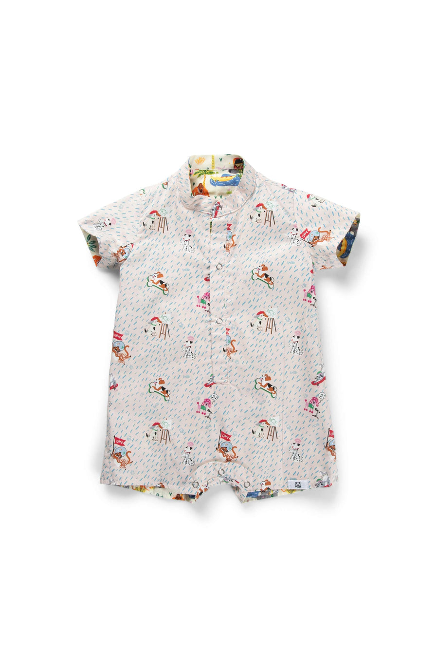 Maison Q Raining C&D Reversible Boy Onesie
