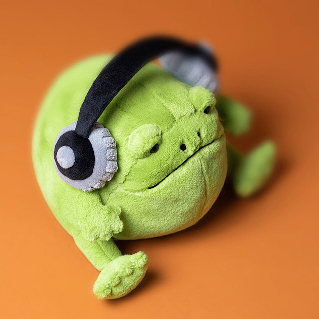 Jellycat Ricky Rain Frog Headphones (18x16x15cm)