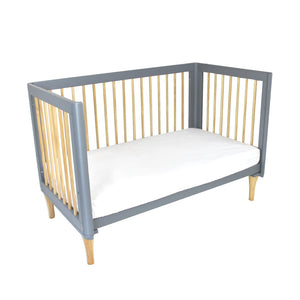 BABYHOOD RIYA COT (GREY AND WHITE) + BABYHOOD MY FIRST INNERSPRING MATTRESS WITH VENTS