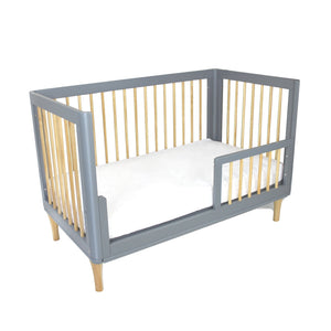 BABYHOOD RIYA COT (GREY AND WHITE) + BABYHOOD MY FIRST INNERSPRING MATTRESS WITH VENTS