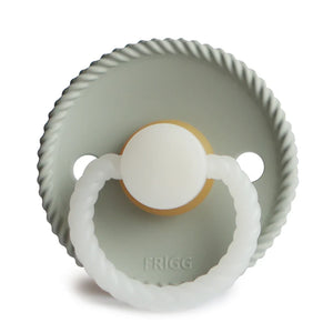 FRIGG Rope Night natural rubber latex pacifier in Sage, Size 2