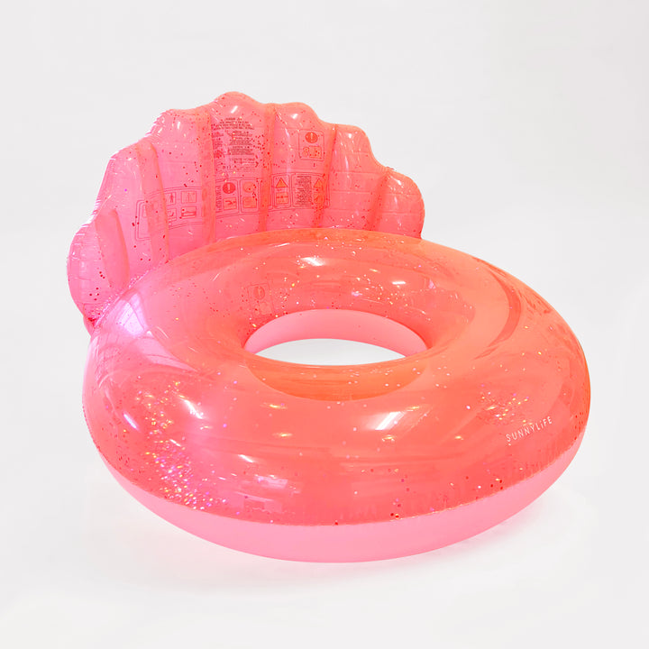 Sunnylife Luxe Pool Ring Shell Neon Coral