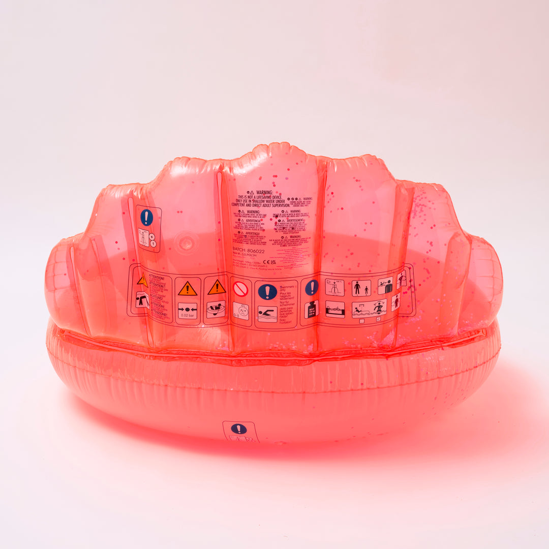Sunnylife Luxe Pool Ring Shell Neon Coral