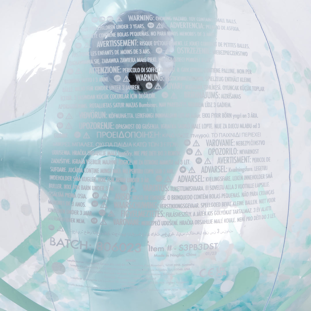 Sunnylife 3D Inflatable Beach Ball Shark Tribe Khaki