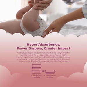 Peach Bum Cloud Soft Tape Diaper