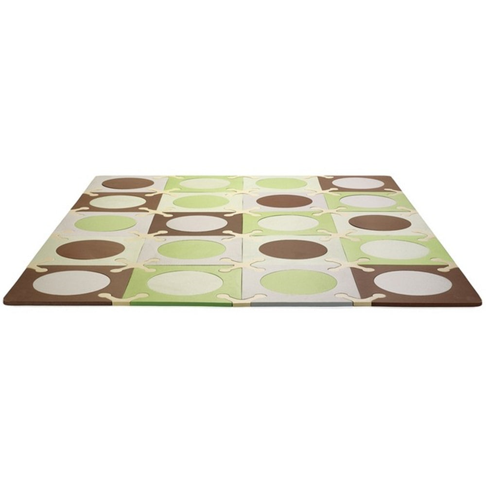 Skip Hop Playspot Foam Floor Tiles - Green/Brown