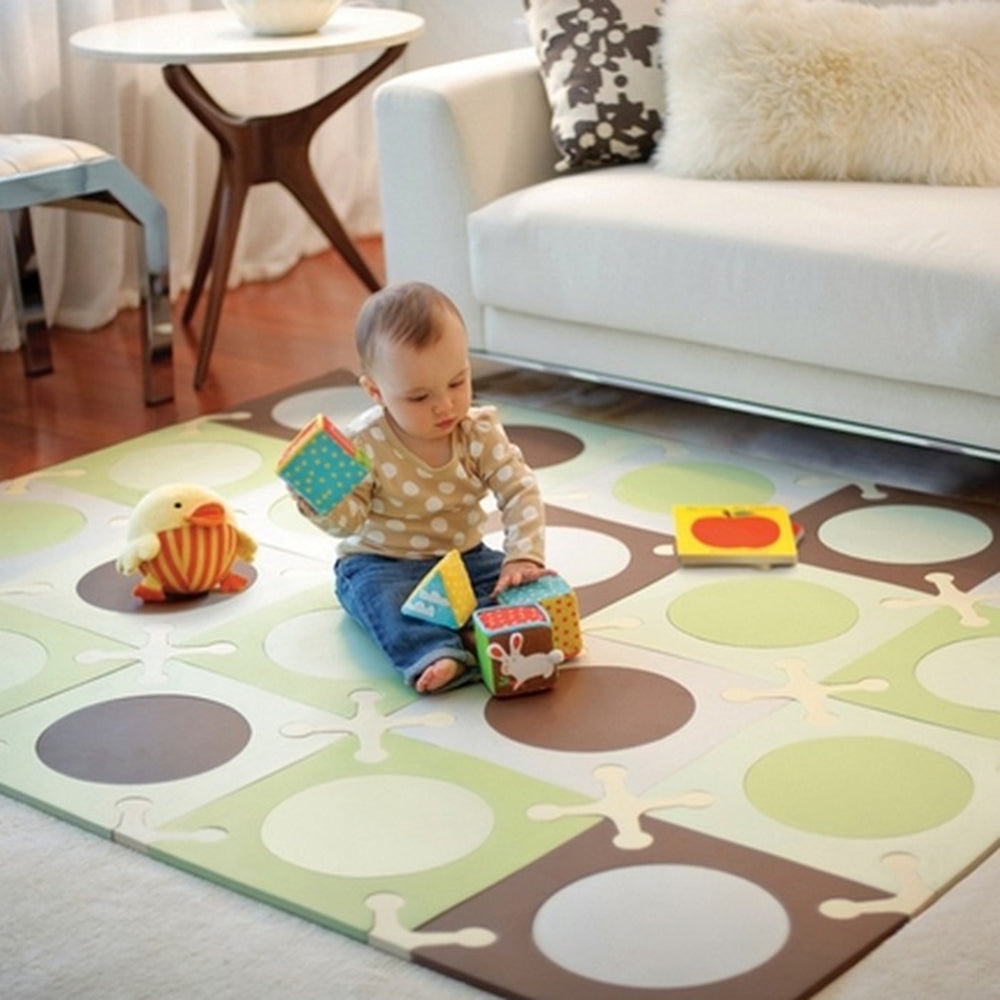 Skip Hop Playspot Foam Floor Tiles - Green/Brown