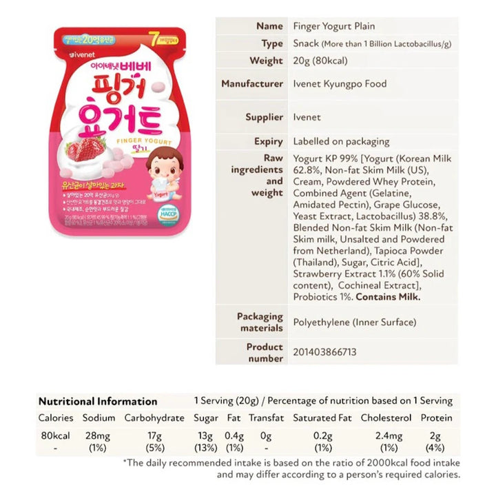 Ivenet Finger Yogurt 20g