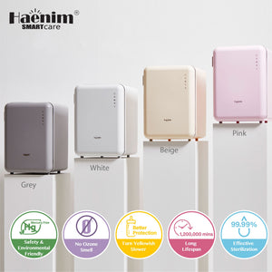 Haenim F5 Smart Flex colour range: Grey, White, Beige, Pink