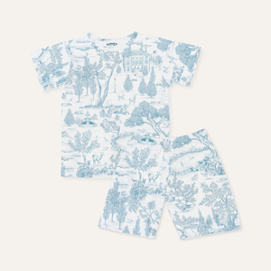 Cosoco Kids Estate Short Sleeve Set - Estate Blue