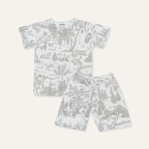 Cosoco Kids Estate Short Sleeve Set - Estate Grey