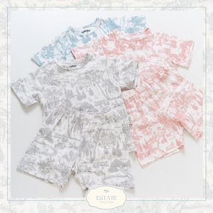 Cosoco Kids Estate Short Sleeve Set - Estate Pink