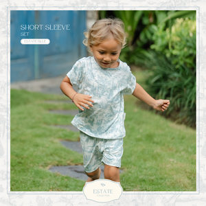 Cosoco Kids Estate Short Sleeve Set - Estate Blue