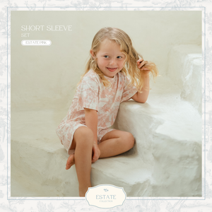 Cosoco Kids Estate Short Sleeve Set - Estate Pink