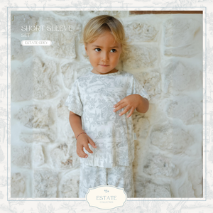 Cosoco Kids Estate Short Sleeve Set - Estate Grey