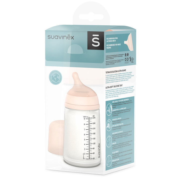 Suavinex Zero Zero Anti Colic Bottle 270ml - Medium Flow 3M+